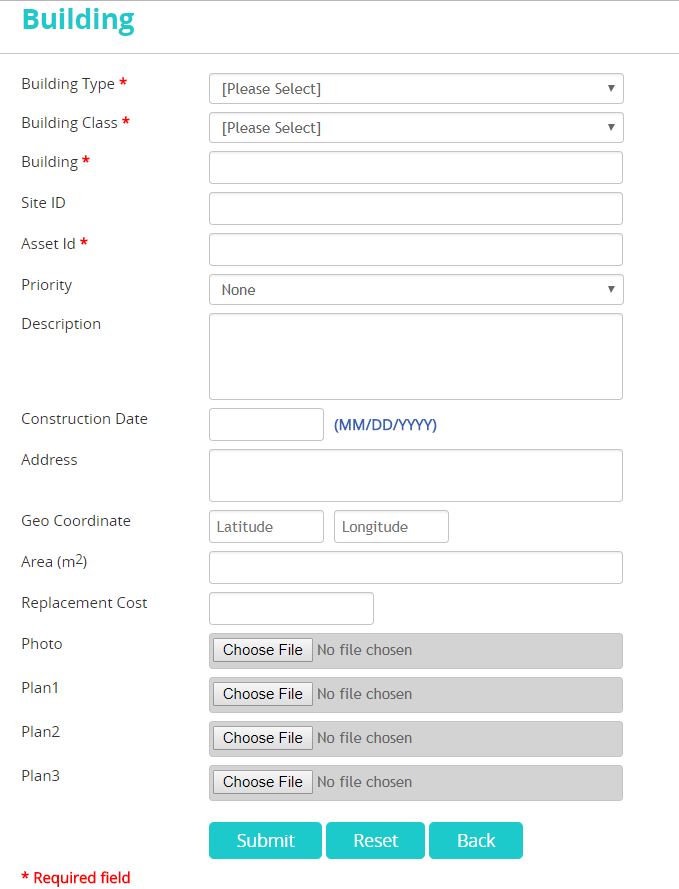 Add a building – Assethub